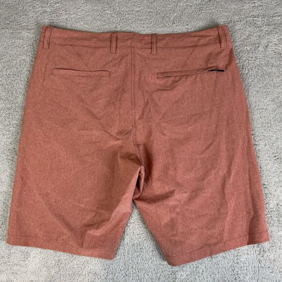 S 7 Diamonds Shorts Men's 36 Pink Lightweight Stretch Pockets Performance - Picture 6 of 9